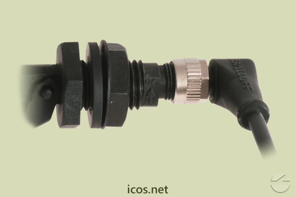 Click to enlarge the image of M12 angled female Plug Connector 5m PUR cable with Eicos Level Switch M12 angled female Plug Connector 5m PUR cable with Eicos Level Switch