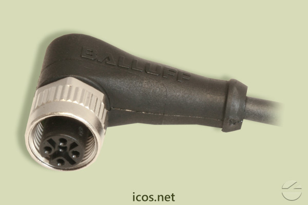 Click to enlarge the image of M12 angled female Plug Connector 5m PUR cable for Eicos Level and Flow Switches M12 angled female Plug Connector 5m PUR cable for Eicos Level and Flow Switches