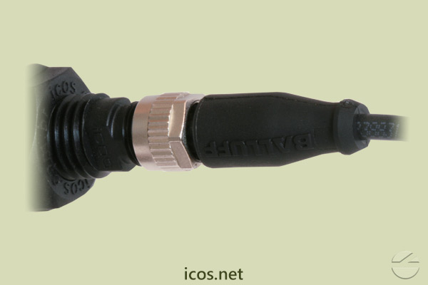 M12 straight female Plug Connector 2m PUR cable with Eicos Level Switch