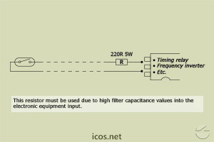 Click to enlarge the image of Electrical scheme for Eicos sensor installed with electronic equipment Electrical scheme for Eicos sensor installed with electronic equipment
