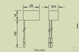 Click to enlarge the image of Dimensions of Snubber Filter KA12-250 (AC) for Contactors and Command Relays Dimensions of Snubber Filter KA12-250 (AC) for Contactors and Command Relays