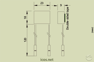 Click to enlarge the image of Dimensions of Snubber Filter KD (DC) for contactors and command relays Dimensions of Snubber Filter KD (DC) for contactors and command relays
