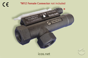 Click to enlarge the image of Eicos flow switch FA14B06-M12, ideal for low liquid flows Eicos flow switch FA14B06-M12, ideal for low liquid flows
