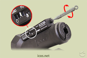 Sensitivity adjust of the Eicos flow switch