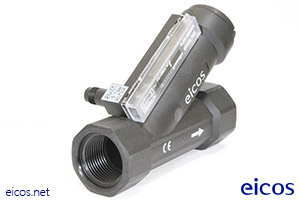 Click to enlarge the image of Eicos flow switch FC10B04-M12, ideal for medium liquid flows Eicos flow switch FC10B04-M12, ideal for medium liquid flows