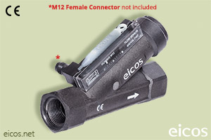 Click to enlarge the image of Eicos flow switch FC34B02-M12, ideal for medium liquid flows Eicos flow switch FC34B02-M12, ideal for medium liquid flows