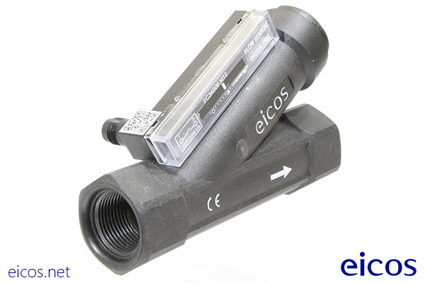 Eicos flow switch FC34B02-M12, ideal for medium liquid flows