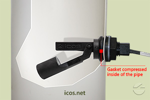 Click to enlarge the image of Mounting of the Eicos level switch LA322E-40 Mounting of the Eicos level switch LA322E-40