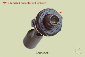 Click to enlarge the image of M12 plug of the Eicos level switch LA322E-M12 M12 plug of the Eicos level switch LA322E-M12