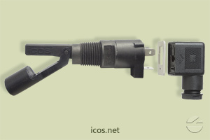 Click to enlarge the image of Mounting of the level switch LA32NP with DIN connector Mounting of the level switch LA32NP with DIN connector