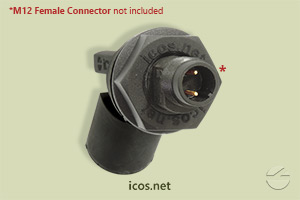 Click to enlarge the image of M12 plug of the Eicos level switch LF322E-M12 M12 plug of the Eicos level switch LF322E-M12