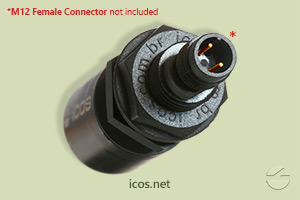 Click to enlarge the image of M12 plug of the Eicos level switch LC36-M12 M12 plug of the Eicos level switch LC36-M12