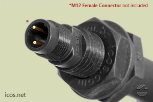 Click to enlarge the image of M12 plug of the Eicos level switch LE451-M12 M12 plug of the Eicos level switch LE451-M12