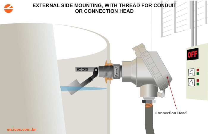 Level Switch with Thread for Conduit or Connection Head