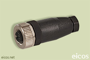 Click to enlarge the image of Straight M12 female connector of 4 contacts Straight M12 female connector of 4 contacts