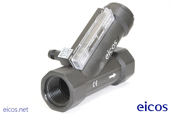 Eicos flow switch FC10B02-M12, ideal for medium liquid flows