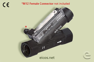 Click to enlarge the image of Eicos flow switch FH12B04-M12, ideal for medium liquid flows Eicos flow switch FH12B04-M12, ideal for medium liquid flows
