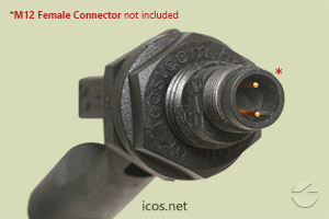 Click to enlarge the image of M12 plug of the Eicos level switch LA36-M12 M12 plug of the Eicos level switch LA36-M12