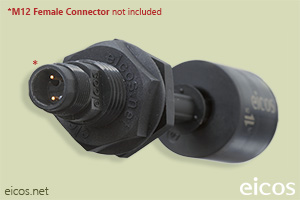 Click to enlarge the image of M12 plug of the Eicos level switch LD81-M12 M12 plug of the Eicos level switch LD81-M12