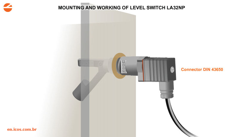 DIN 43650 Connector for Level Switch LA32NP or Flow Switches